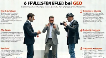 Die 6 häufigsten Fehler bei GEO