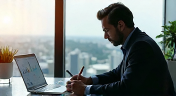 Ein ökonomischer Experte, der die Marktchancen analysiert (8/10)