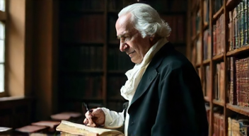 Ich bin Adam Smith (Ökonom, 1723-1790) und reflektiere über die Verbreitung von Informationen