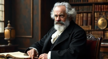 Ich bin Karl Marx (Philosoph, 1818-1883) und reflektiere über soziale Verantwortung in der Technologie